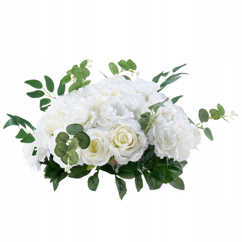 VEVOR PREMIUM ARTIFICIAL FLOWERS 10 PCS WHITE ROSE FLOWER BALLS 450MM