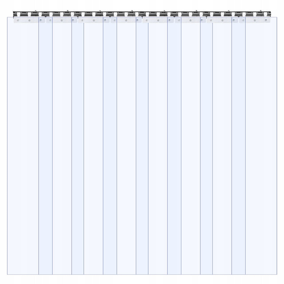 VEVOR CLEAR PVC STRIP CURTAIN 1220X2134MM 2MM 8 PCS HEAVY-DUTY