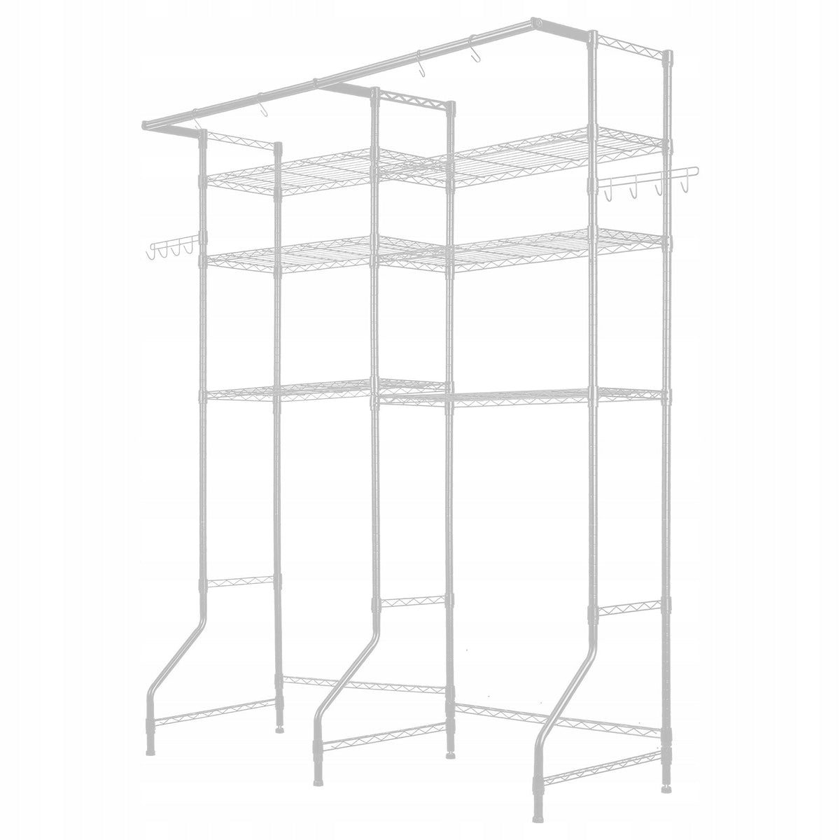 VEVOR 6-TIER ADJUSTABLE WASHER AND DRYER RACK CLOTHES STAND