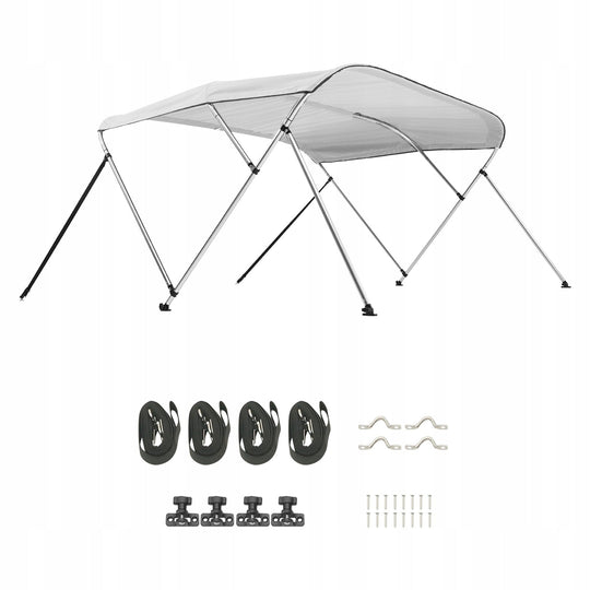 VEVOR BOAT COVER BIMINI TOP 3 ARCH WATERPROOF UV RESISTANT ALUMINUM