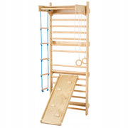 VEVOR WOODEN ROPE LADDER 15 STEPS FOR PLAYGROUND CLIMBING STURDY