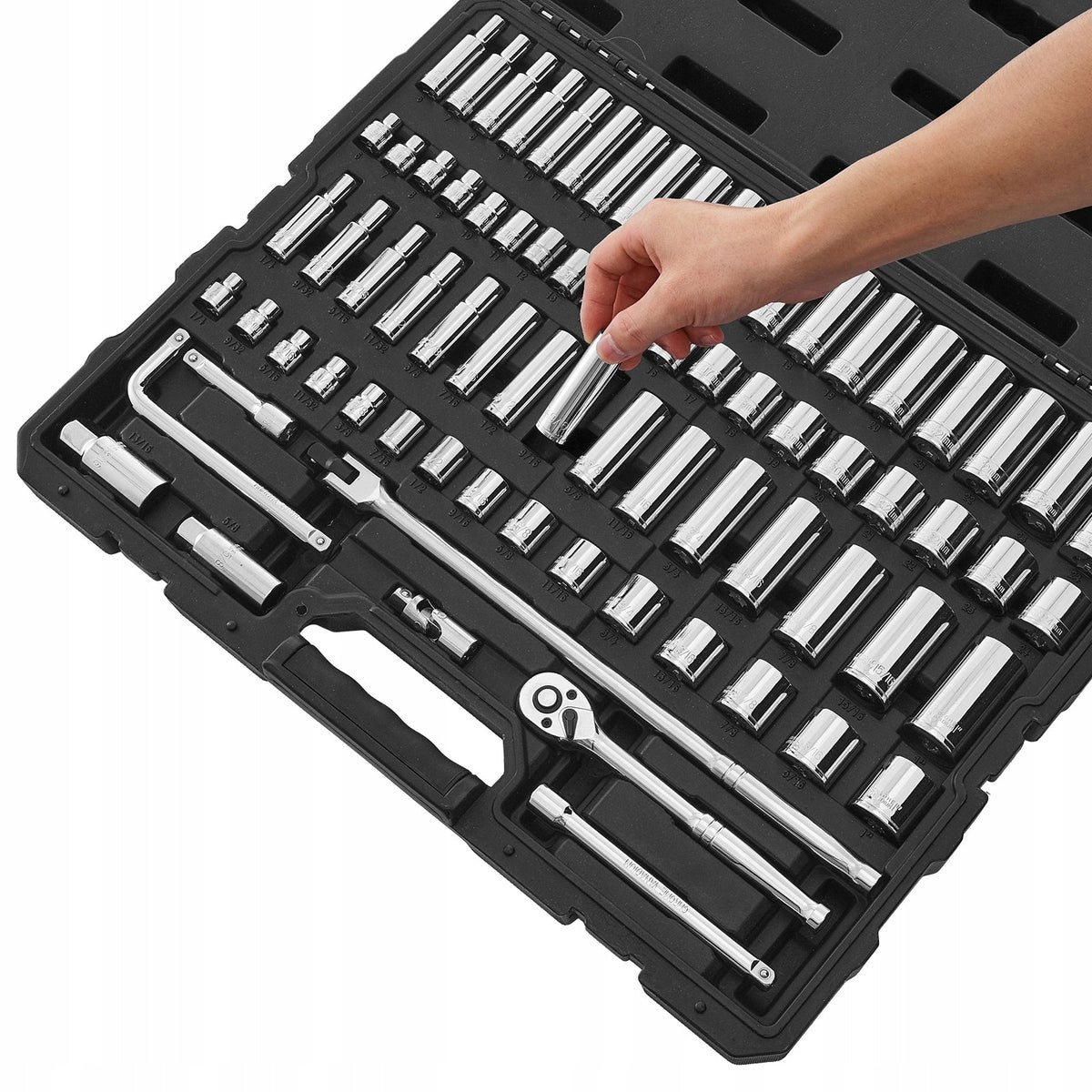 VEVOR 76-Piece Socket Wrench Set 9.5mm Premium Ratchet