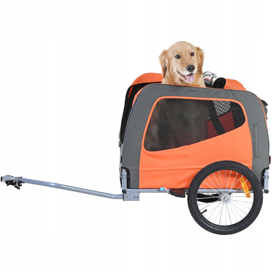 VEVOR BICYCLE TRAILER FOR DOG 30KG CARBON STEEL 600D OXFORD FABRIC