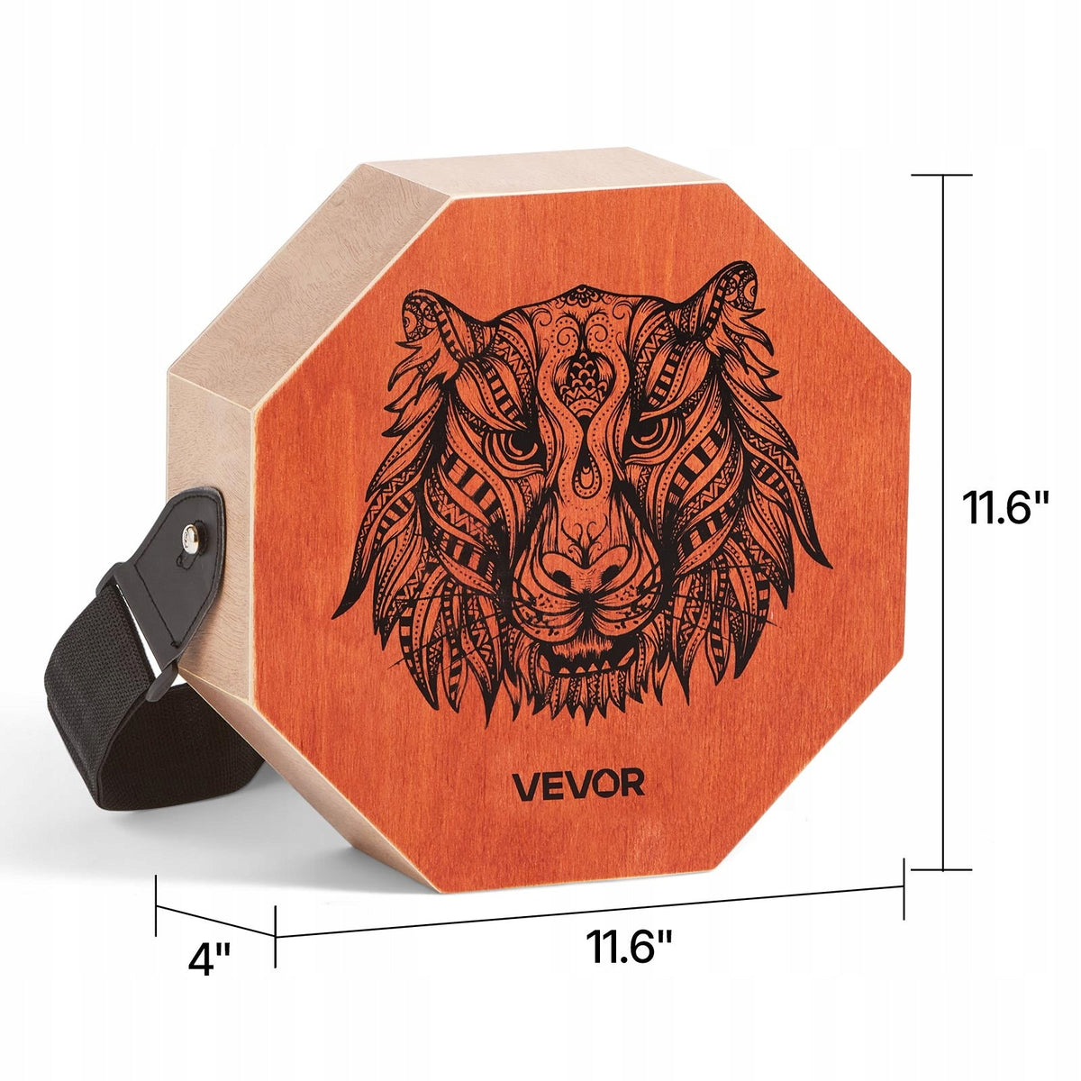 VEVOR CAJON DRUM WITH ADJUSTABLE GUITAR STRINGS BIRCH WOOD