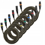 VEVOR XLR CABLE 7.62 M 6 PCS SHIELDED BALANCED MICROPHONE DMX