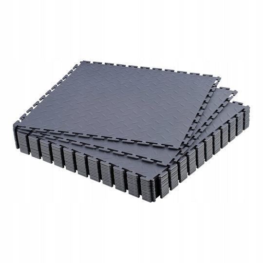 VEVOR PVC GARAGE MATS 16 PCS 513X513X5MM NON-SLIP FLOORING