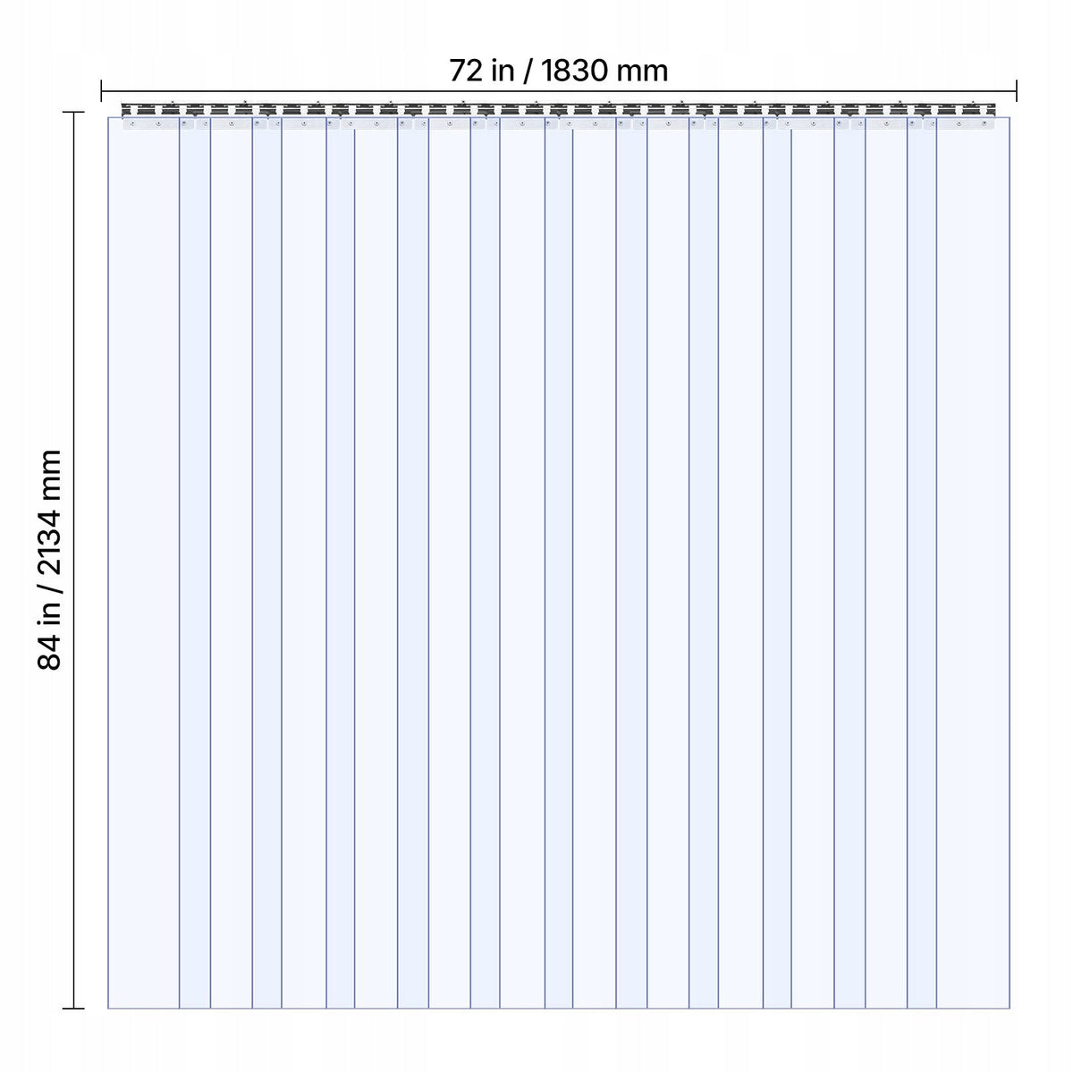 PROFESSIONAL VEVOR PVC STRIP CURTAIN 1830X2134 MM 2 MM THICKNESS BEST