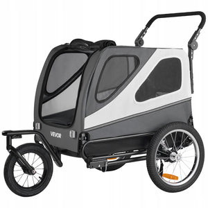 VEVOR 2-in-1 Dog Bike Trailer up to 45 kg, Robust Ventilation
