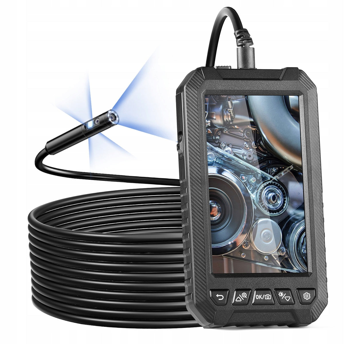 VEVOR 15M PROFESSIONAL ENDOSCOPE CAMERA TRIPLE LENS 5 IPS LED IP67