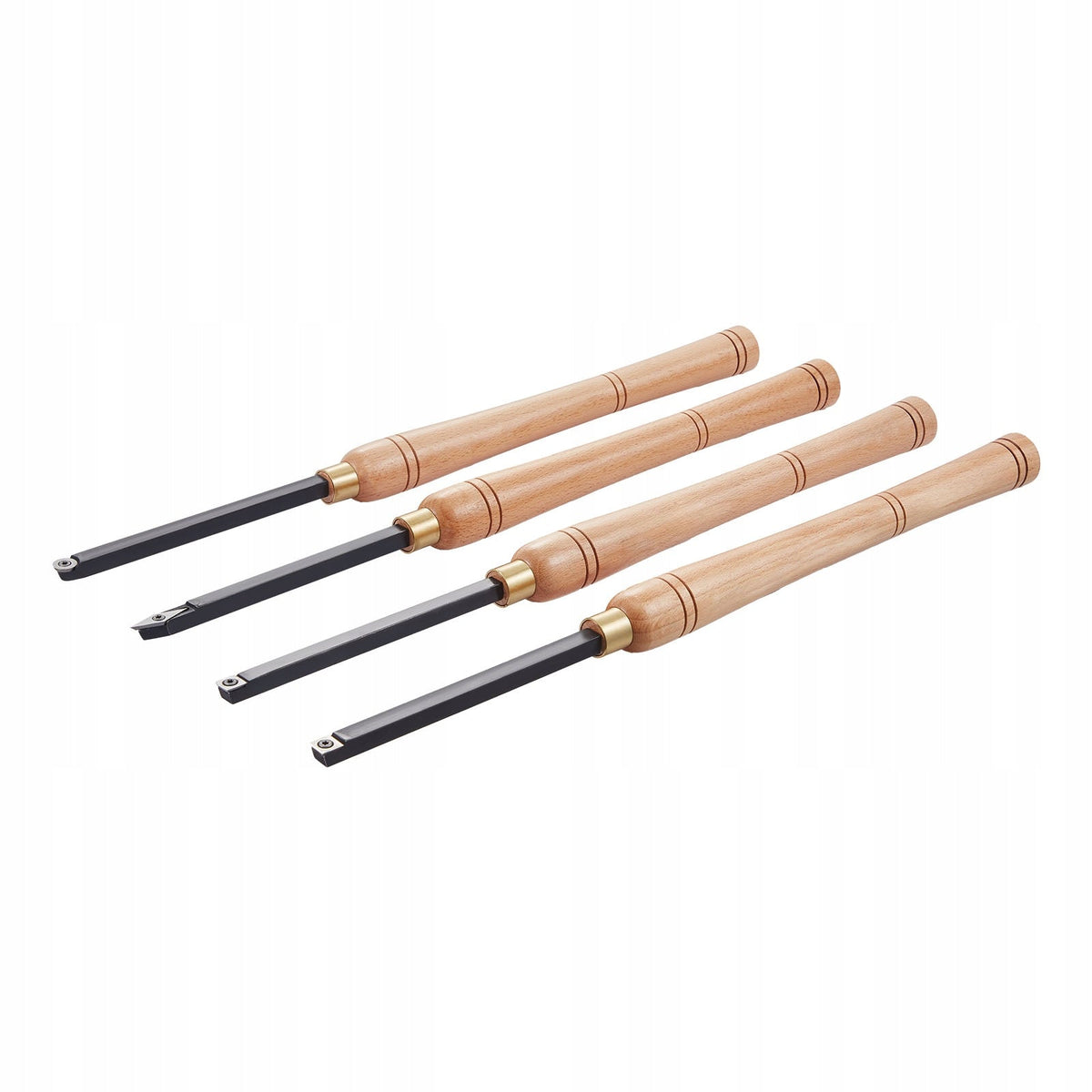 VEVOR 4-PIECE WOOD LATHE CHISEL SET IN PREMIUM WOODEN CASE