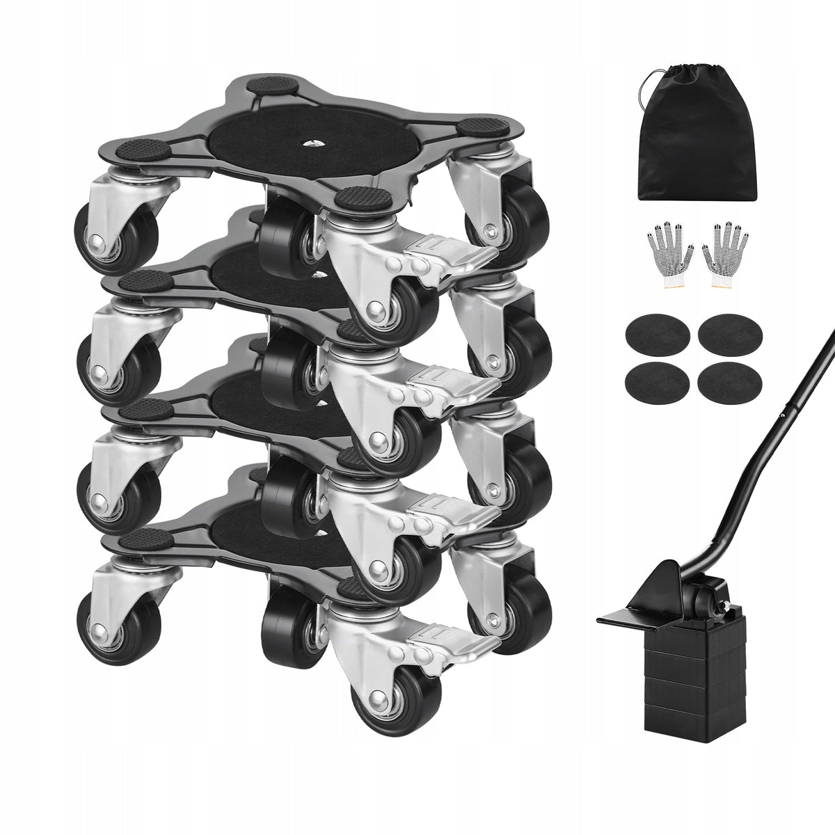 VEVOR FURNITURE MOVER 158X158X65 MM HEAVY DUTY BEST 544 KG 4 PIECES