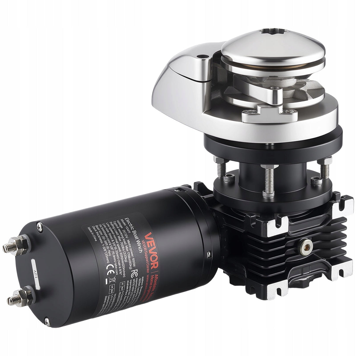 VEVOR 12V 1100W STAINLESS STEEL ELECTRIC ANCHOR WINCH 80KG 320KG