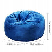 GAMING ARMCHAIR VEVOR BEAN BAG ROUND 89X89X56 CM BLUE PREMIUM