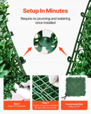 VEVOR ARTIFICIAL PLANT WALL 8 PCS 500X500X50MM 3D PREMIUM COMBINATION