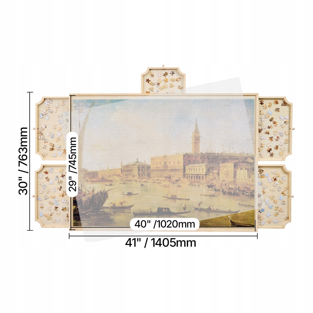 VEVOR PREMIUM ROTATING JIGSAW PUZZLE BOARD 2000 PIECES 5 DRAWERS