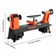 VEVOR WOOD LATHE 1 HP 750W VARIABLE SPEED 0-3800 RPM CAST IRON