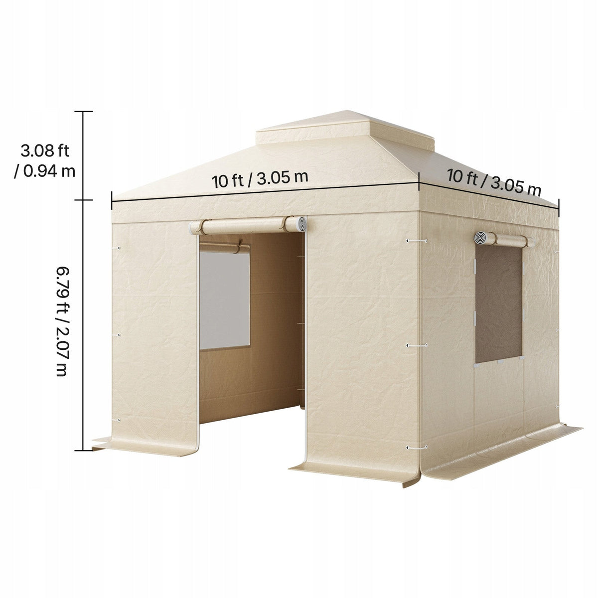 PROFESSIONAL VEVOR WINTER GAZEBO COVER 3.05X3.05M WATERPROOF