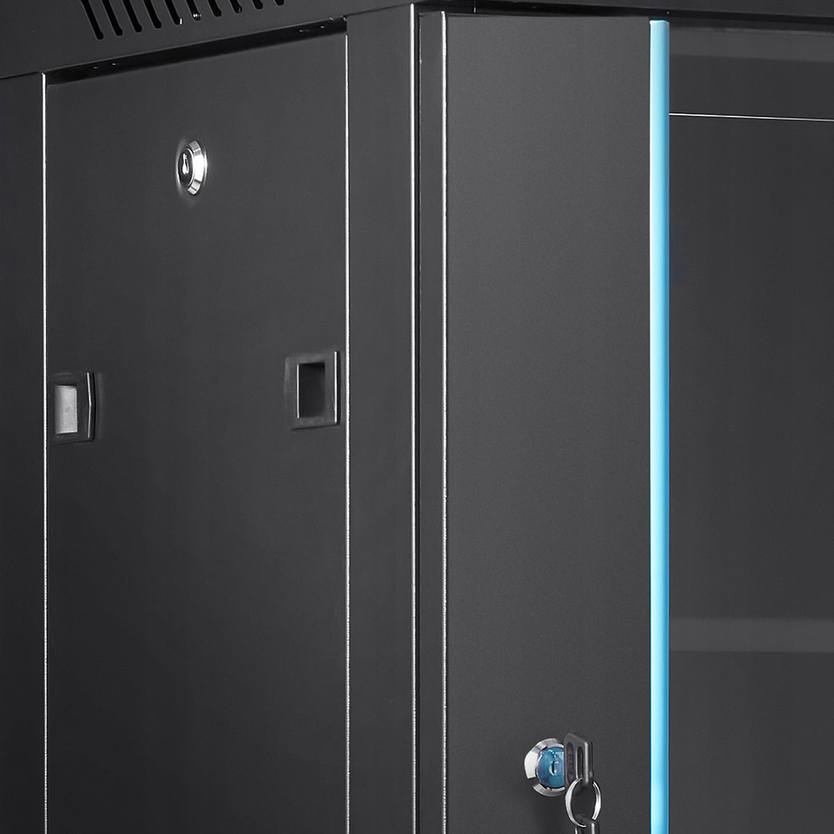 VEVOR 12U Wall Mount Network Server Cabinet Strong Stable Lock Black