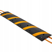 VEVOR 183CM HEAVY DUTY CABLE PROTECTOR RAMP 2-CHANNEL RUBBER CABLE RAMP WEIGHT CAPACITY