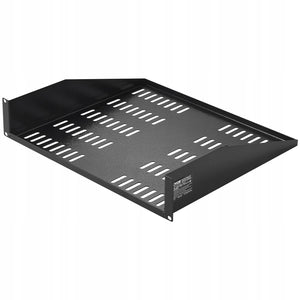 VEVOR 2U SERVER RACK SHELF 16 INCH 406MM 50LBS CAPACITY SOLID VENTED