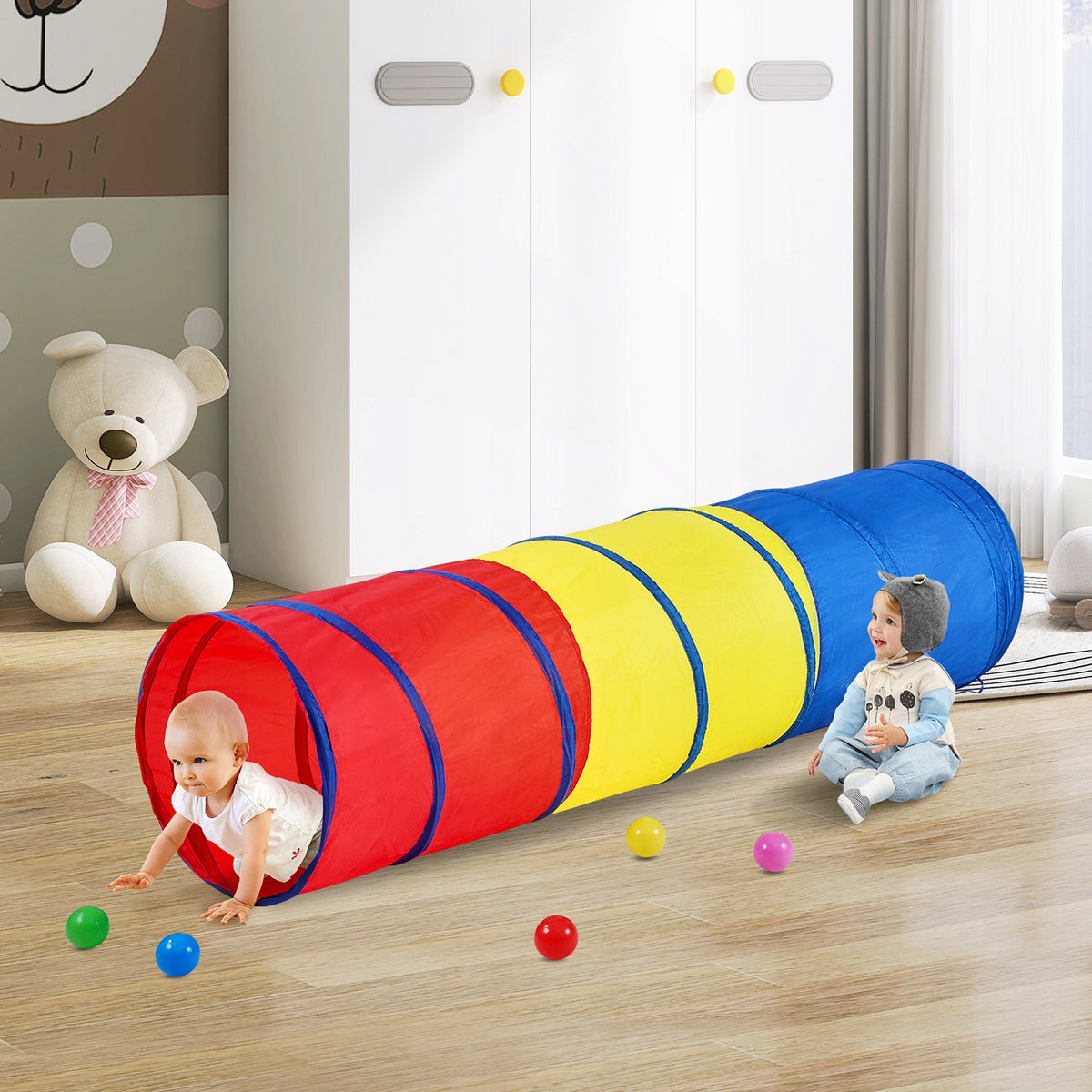 VEVOR KIDS' TUNNEL TENT POP-UP CRAWL TUNNEL STURDY