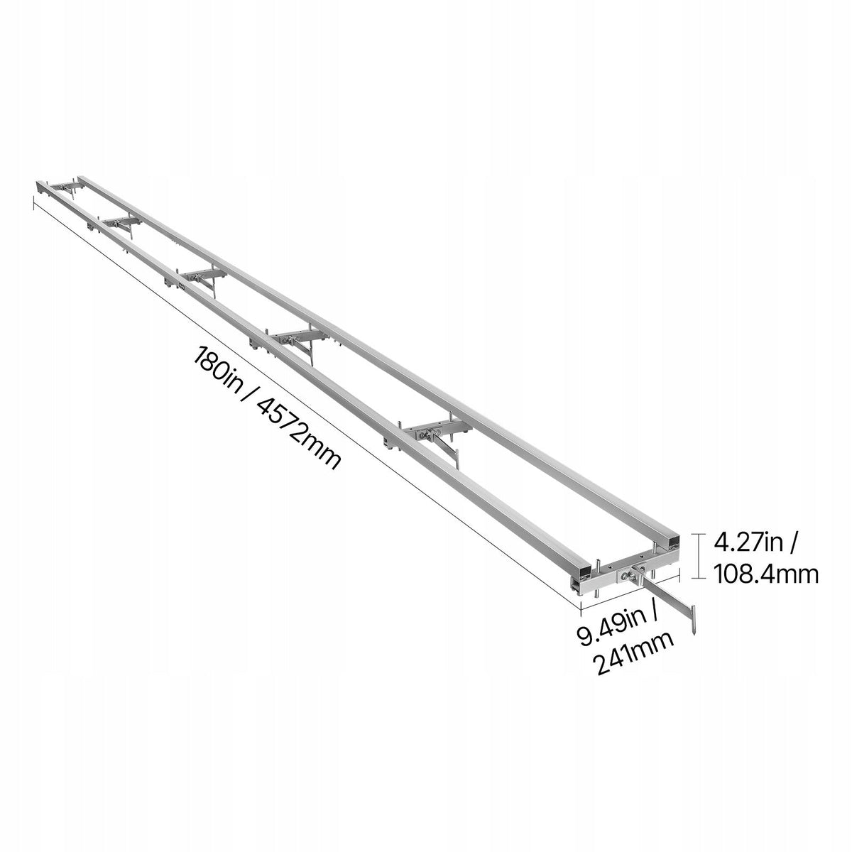 PROFESSIONAL VEVOR 4.5M 6 SETS ALUMINUM RAIL GUIDE SYSTEM