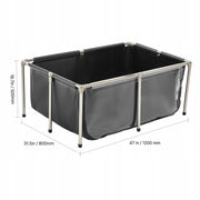 VEVOR 480L PROFESSIONAL FISH POND PVC STAINLESS STEEL FRAME VALVE