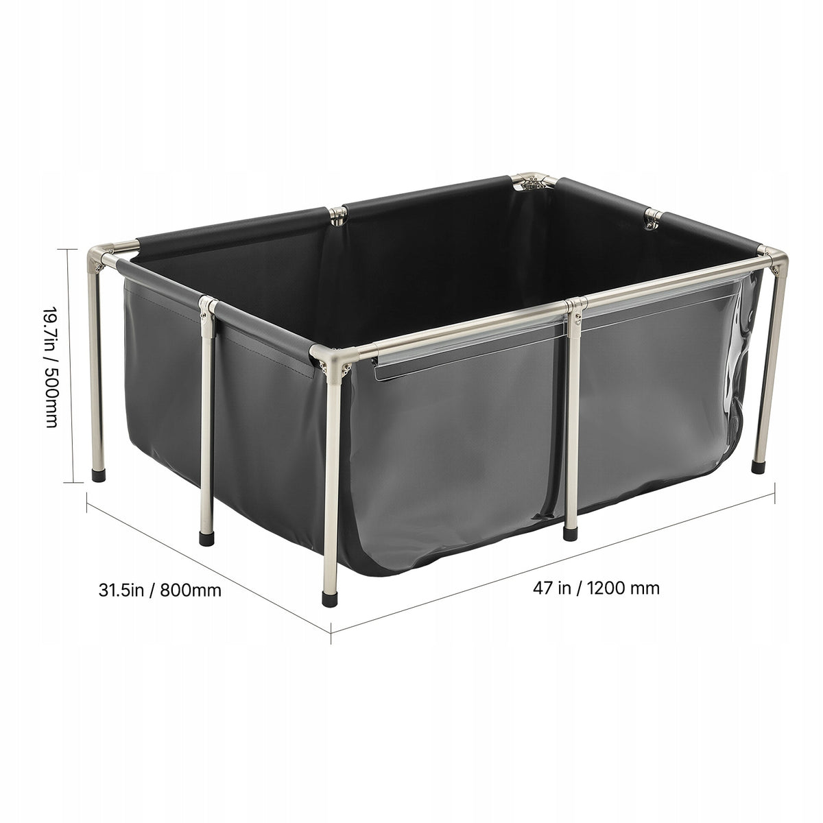 VEVOR 480L PROFESSIONAL FISH POND PVC STAINLESS STEEL FRAME VALVE