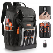 VEVOR TOOL BACKPACK 56 POCKETS STRONG ROBUST COMBINATION LOCK PORT
