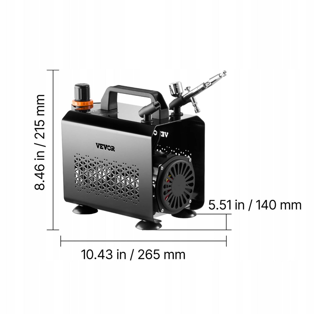 VEVOR 1/6 HP AIRBRUSH KIT WITH COMPRESSOR, 3 NOZZLES, ACRYLIC PAINTS
