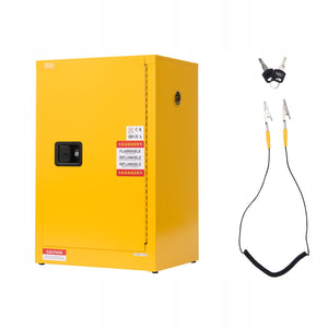 VEVOR 13 GALLON FIRE EXTINGUISHER CABINET STRONG FIREPROOF TRIPLE LOCK YELLOW