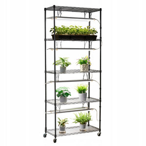 VEVOR STURDY 6-TIER PLANT STAND WITH 192W 180CM LED LIGHTS