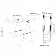 VEVOR 2-Tier Folding Clothes Drying Rack with Sock Clips, Heavy Duty