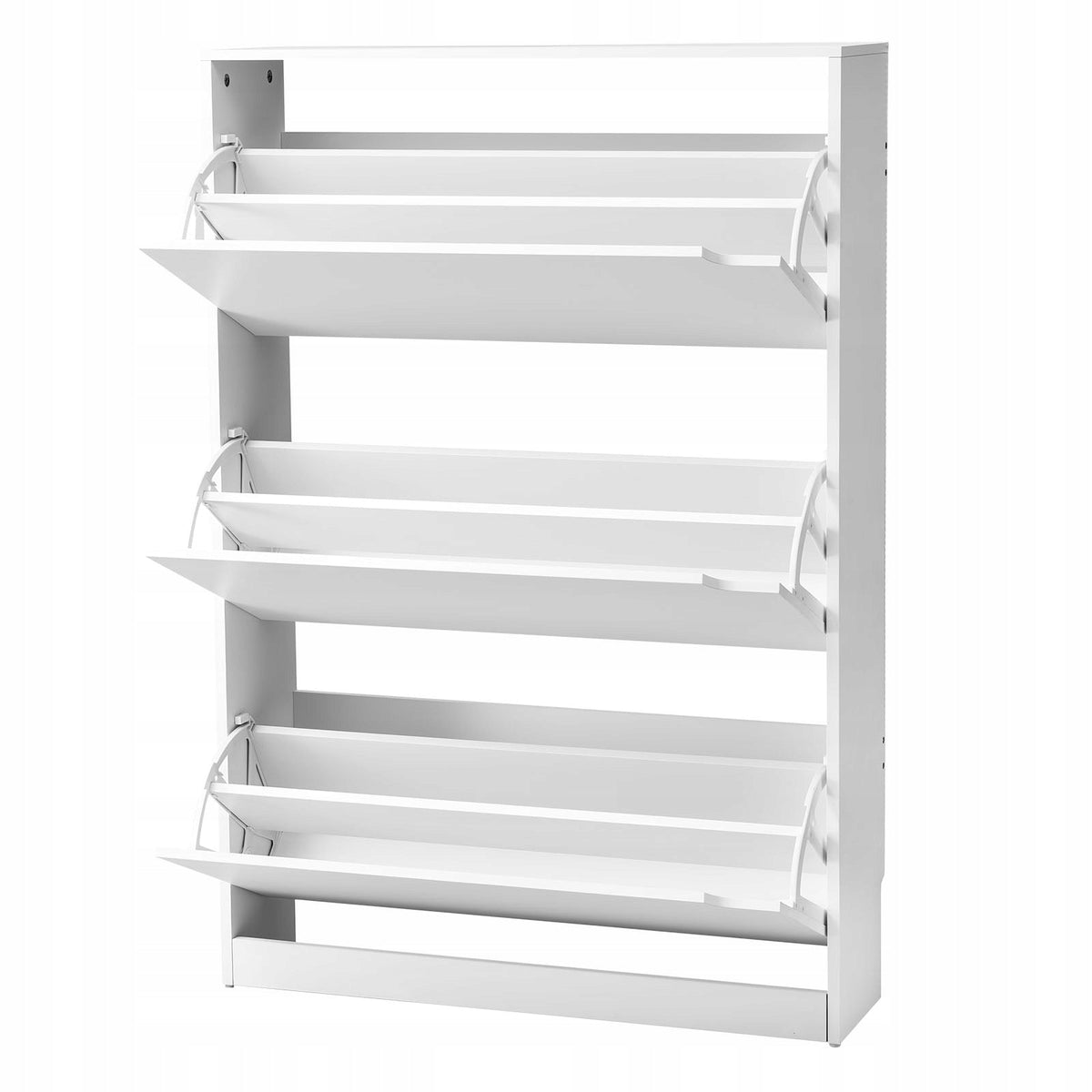 VEVOR SHOE CABINET WITH 3 DROP-DOWN DOORS WHITE SPACE-SAVING