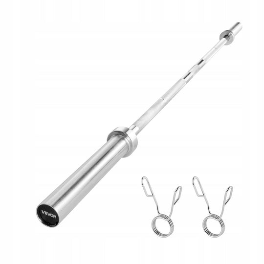 VEVOR CHROME BARBELL 182 CM PULL-UP BAR KNURLED GRIP