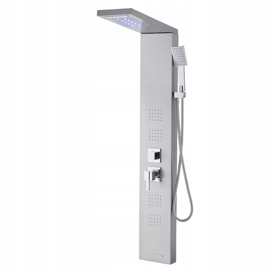 VEVOR PREMIUM SHOWER SYSTEM WITH 5-MODE LED RAIN SHOWER HEAD STEEL
