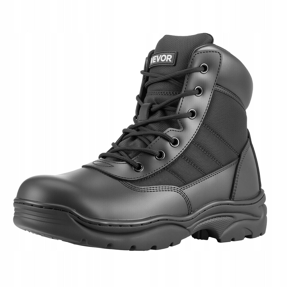 VEVOR MEN'S 6 INCH WORK BOOTS LIGHTWEIGHT TACTICAL NON-SLIP BLACK