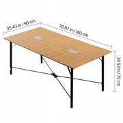 VEVOR CONFERENCE TABLE 180X90 CM FOR 6-8 PEOPLE STURDY STRONG BROWN