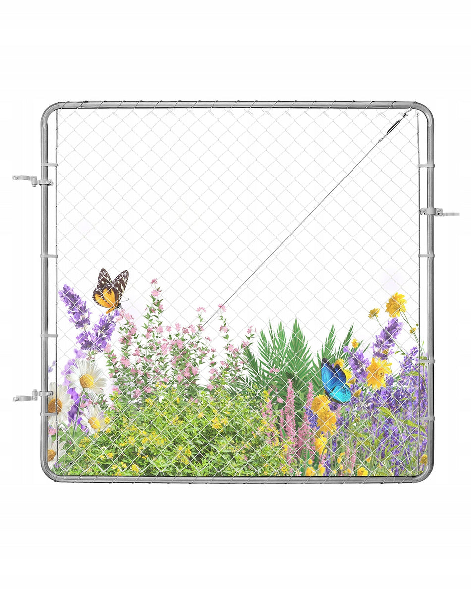 VEVOR GARDEN GATE ADJUSTABLE GALVANIZED CHAIN LINK FENCE PANEL