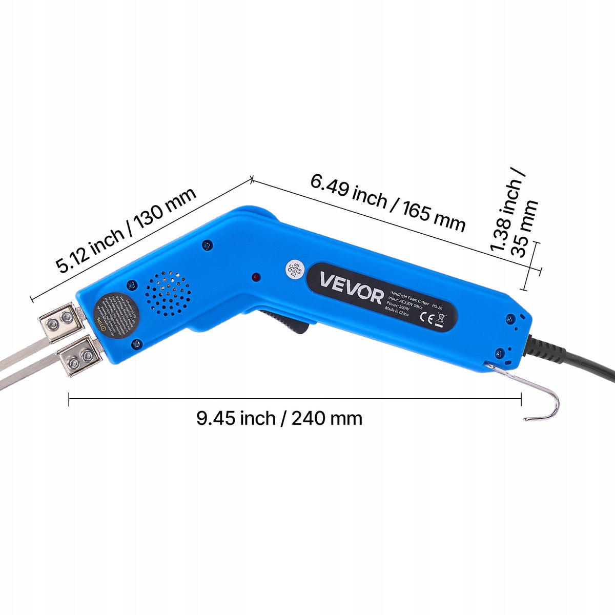 VEVOR STYROFOAM CUTTER 200W ADJUSTABLE 50-500 C BLADE SET