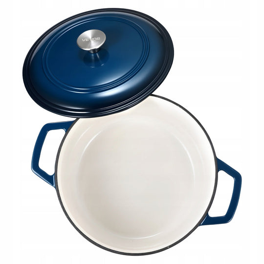 VEVOR 5.68L ENAMELED CAST IRON DUTCH OVEN FOR BAKING BREAD SOLID AND DURABLE