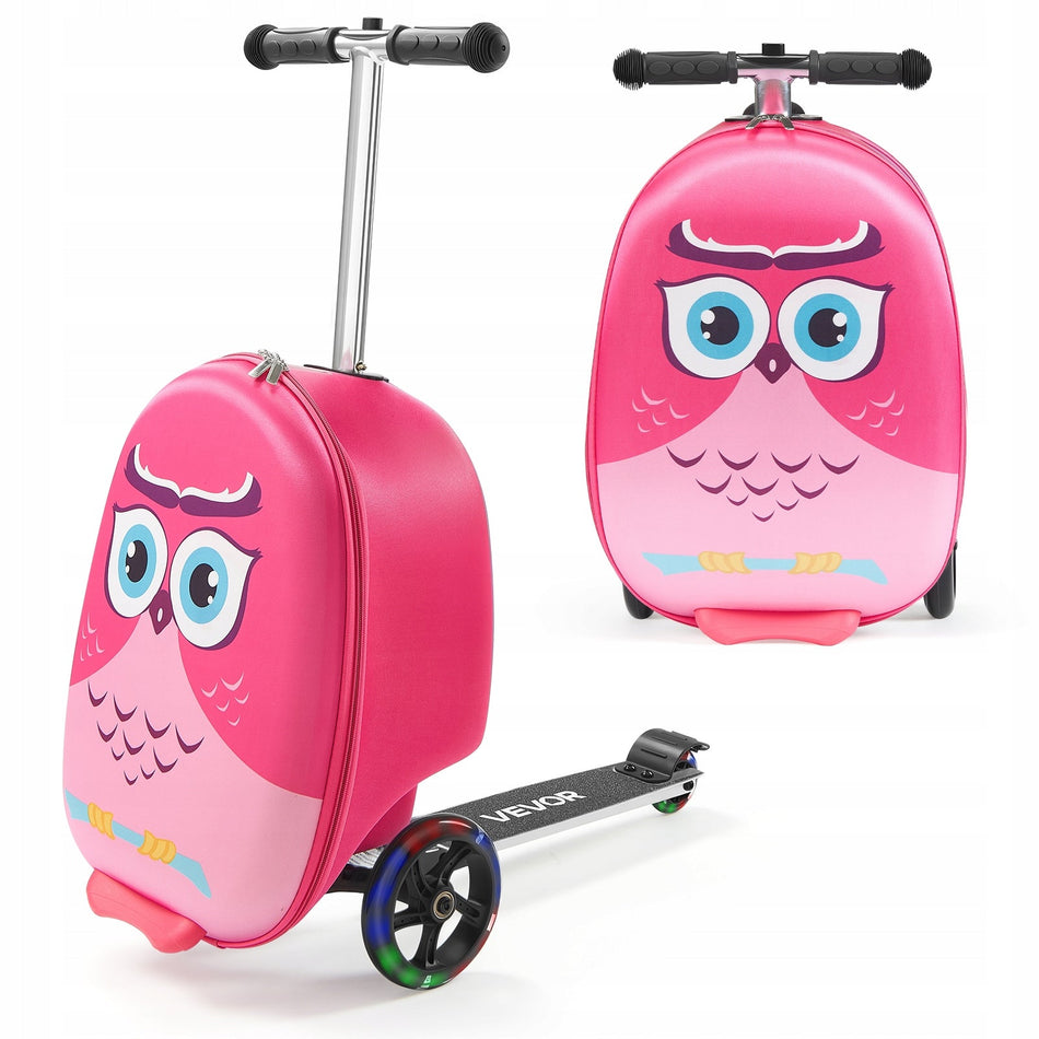 VEVOR SCOOTER SUITCASE 20L TRAVEL WITH FLASH WHEELS SOLID LIGHTWEIGHT