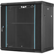 VEVOR 12U Wall Mount Network Server Cabinet Strong Stable Lock Black