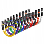 VEVOR XLR CABLE 2M 10 PCS BALANCED MICROPHONE DMX CABLES GOLD-PLATED PINS