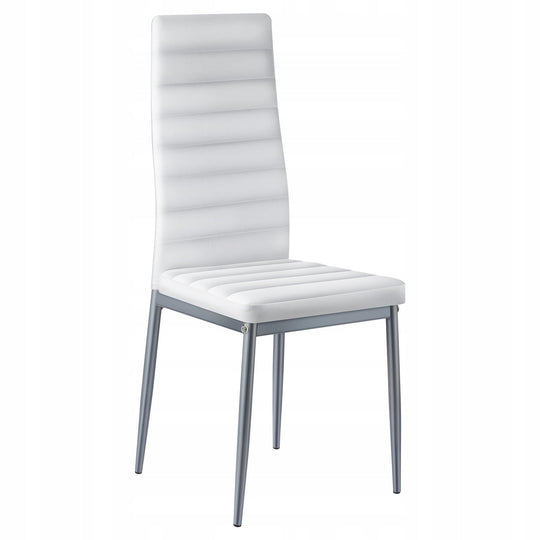 VEVOR MODERN DINING CHAIRS SET OF 4 UPHOLSTERED WHITE STURDY