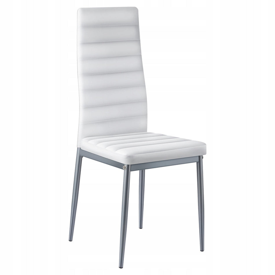 VEVOR MODERN DINING CHAIRS SET OF 4 UPHOLSTERED WHITE STURDY