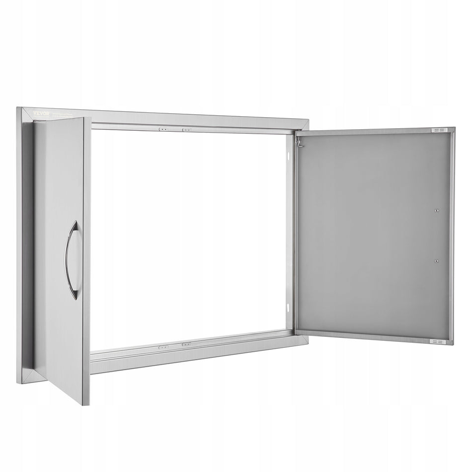 VEVOR PROFESSIONAL DOUBLE ACCESS BBQ DOORS 915X610X46 MM STAINLESS STEEL