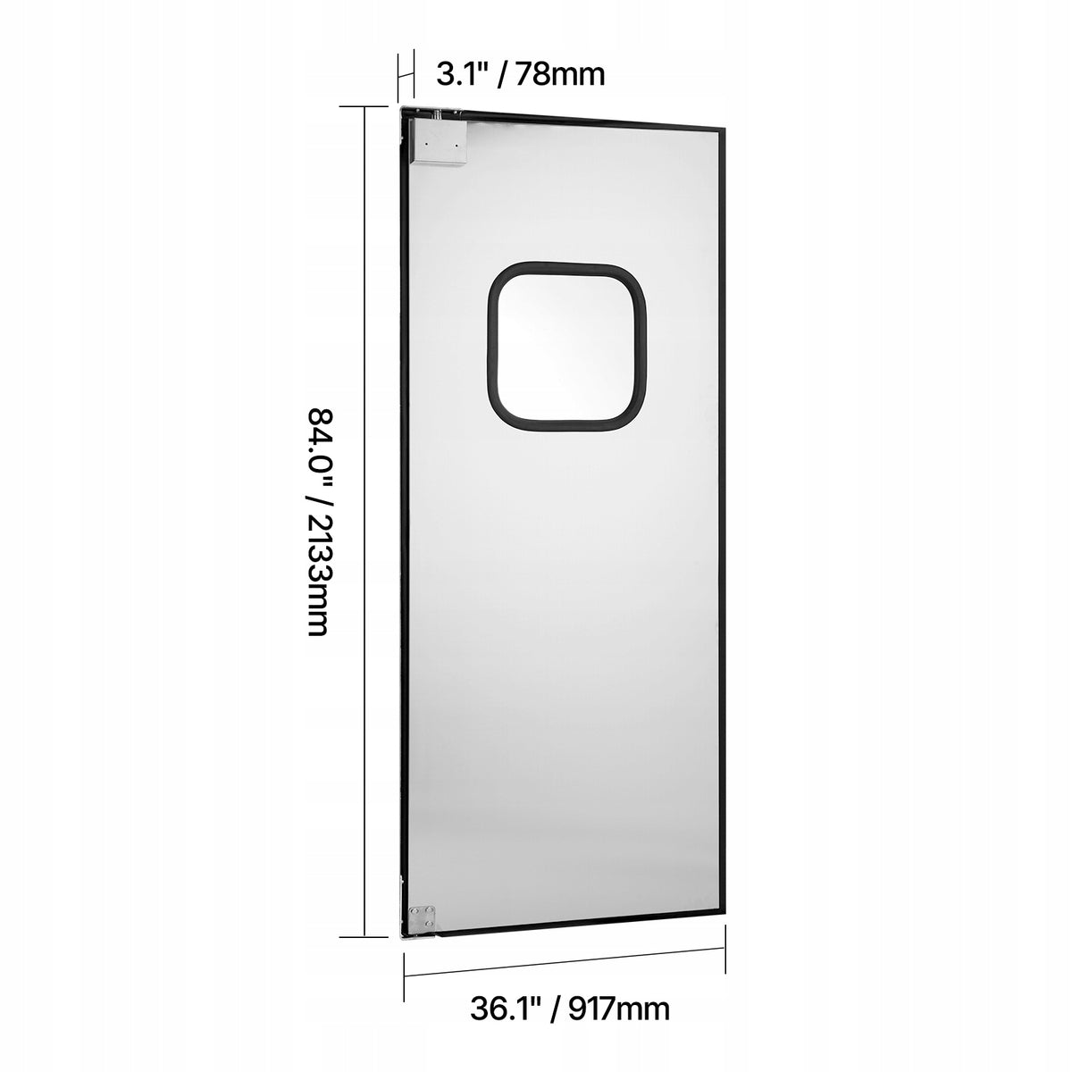 VEVOR SWING DOOR 917X78X2133 MM SINGLE PANEL PREMIUM STAINLESS STEEL