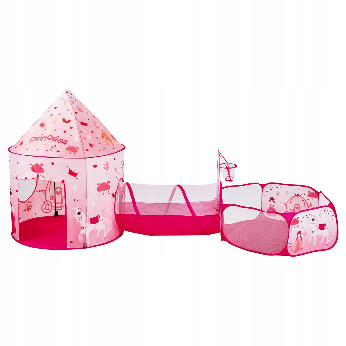 VEVOR 3-IN-1 PLAY TENT WITH TUNNEL FOR KIDS STRONG LIGHTWEIGHT TRANSPORT