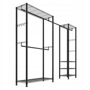 VEVOR CLOTHES RACK 4 RODS 6 SHELVES 363 KG CAPACITY STRONG STEEL